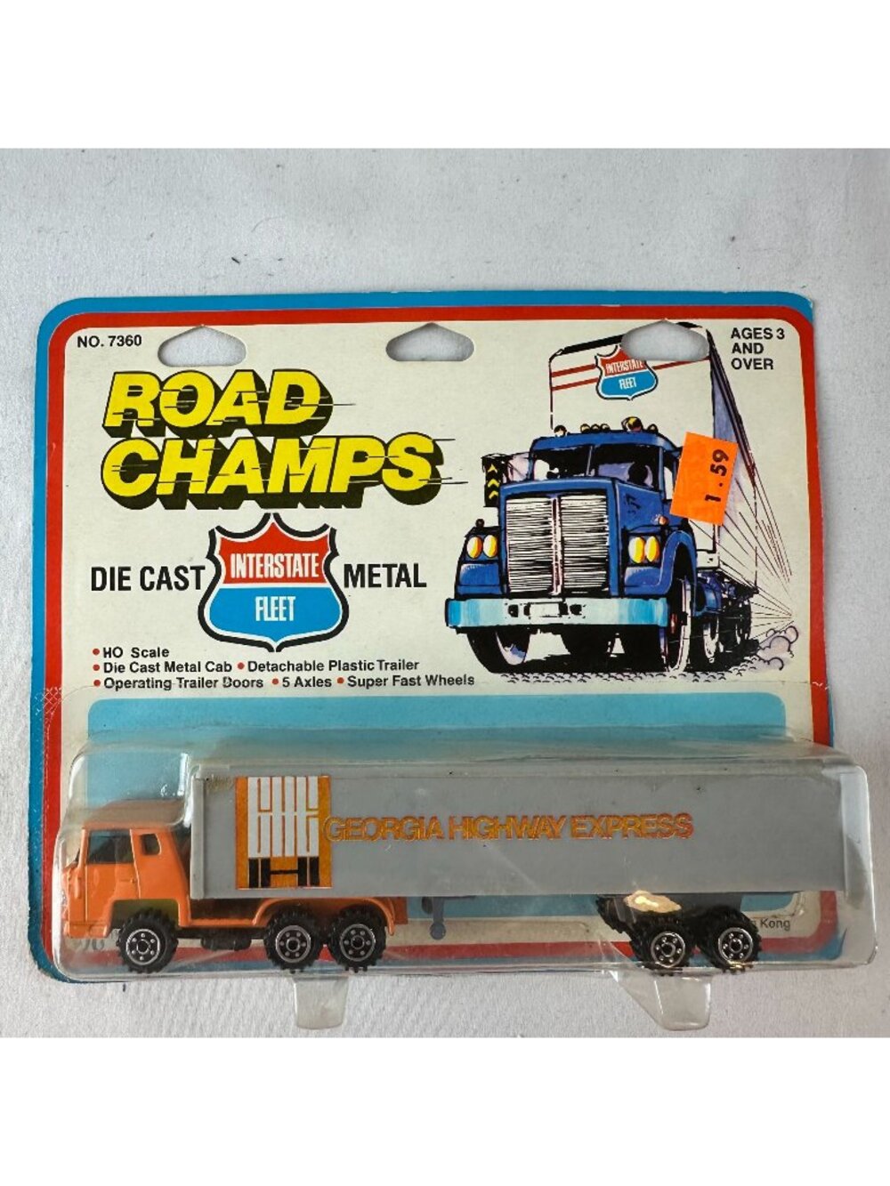 Vintage Road Champs HO Interstate Fleet Die Cast Metal Truck